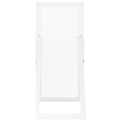 Cadence Tempered Glass Full Length Mirror White High Gloss