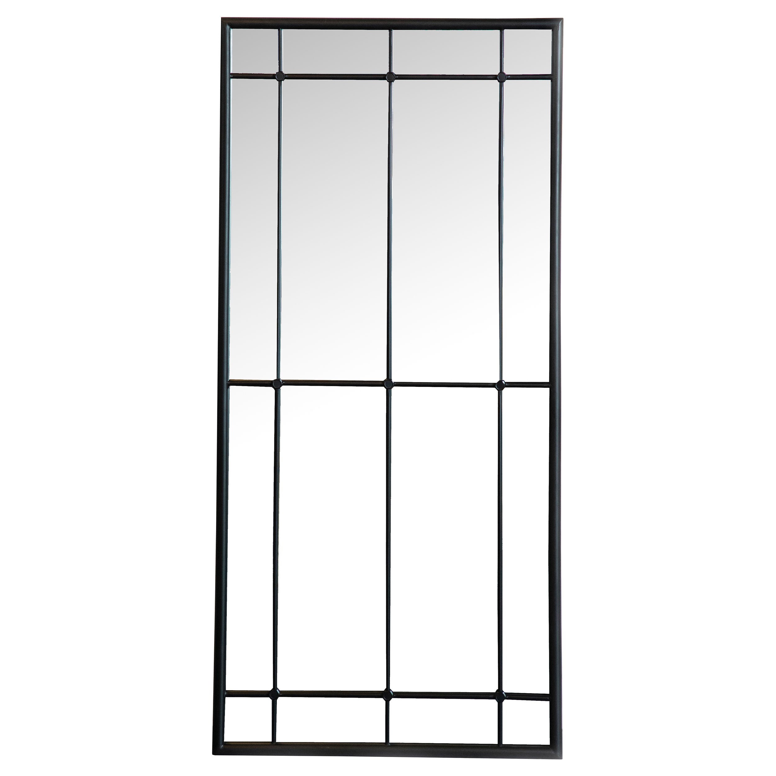 Best Furniture Outlet - Coaster - Annetta 24 x 52 Inch Window Pane Floor or Wall Mirror Black - 962913