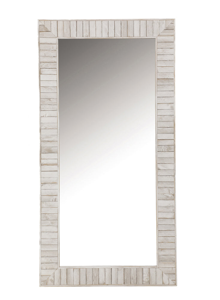 Best Furniture Outlet - Coaster - Pino 34 x 68 Inch Wood Framed Floor Mirror White - 963488