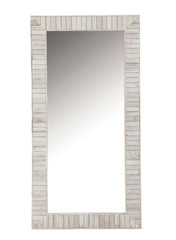 Best Furniture Outlet - Coaster - Pino 34 x 68 Inch Wood Framed Floor Mirror White - 963488