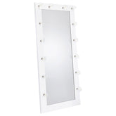 Best Furniture Outlet - Coaster - Zayan 32 x 71 Inch Floor Mirror LED Lighting White Gloss - 969558