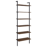 Best Furniture Outlet - Coaster - Owens 96-inch 6-shelf Wall Bookshelf Walnut - 980072