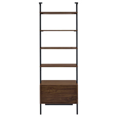 Owens 96-inch 4-shelf Storage Wall Bookshelf Walnut