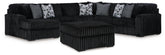 Best Furniture Outlet - Ashley Furniture - Midnight-Madness 4-Piece Sectional and Ottoman - 4-Piece Sectional and Ottoman - 98103U6