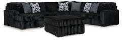 Best Furniture Outlet - Ashley Furniture - Midnight-Madness 4-Piece Sectional and Ottoman - 4-Piece Sectional and Ottoman - 98103U6