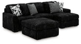 Best Furniture Outlet - Ashley Furniture - Midnight-Madness 2-Piece Sectional and Oversized Accent Ottoman - 2-Piece Sectional and Oversized Accent Ottoman - 98103U4