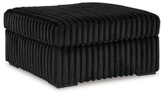 Midnight-Madness 3-Piece Sectional and Oversized Ottoman