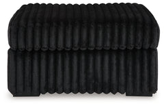 Midnight-Madness Oversized Chaise and Oversized Accent Ottoman