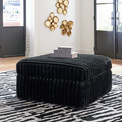 Midnight-Madness Oversized Chair and Ottoman