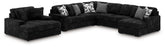 Best Furniture Outlet - Ashley Furniture - Midnight-Madness 4-Piece Sectional and Oversized Chaise - 4-Piece Sectional and Oversized Chaise - 98103U2