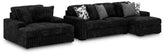 Best Furniture Outlet - Ashley Furniture - Midnight-Madness 2-Piece Sectional and Oversized Chaise - 2-Piece Sectional and Oversized Chaise - 98103U5