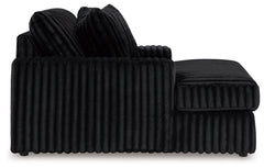 Midnight-Madness Oversized Chaise and Oversized Accent Ottoman