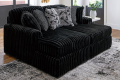 Best Furniture Outlet - Ashley Furniture - Midnight-Madness Sectional - RAF Super Chaise / Onyx - 98103S8