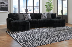 Best Furniture Outlet - Ashley Furniture - Midnight-Madness Sectional - LAF 3-Piece Sectional with Chaise / Onyx - 98103S9