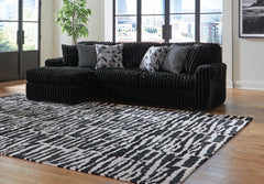 Best Furniture Outlet - Ashley Furniture - Midnight-Madness Sectional - RAF 2-Piece Sectional Sofa with Chaise / Onyx - 98103S1