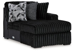 Midnight-Madness 2-Piece Sectional and Oversized Accent Ottoman