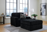 Best Furniture Outlet - Ashley Furniture - Midnight-Madness Oversized Chair and Ottoman - Oversized Chair and Ottoman - 98103U15