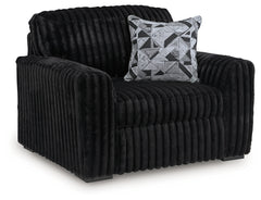 Midnight-Madness Oversized Chair and Ottoman