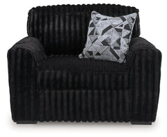 Midnight-Madness Oversized Chair and Ottoman