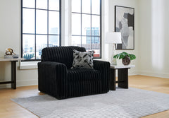 Midnight-Madness Oversized Chair and Ottoman