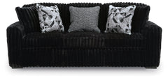 Midnight-Madness Sofa, Loveseat and Oversized Ottoman