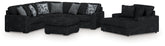 Best Furniture Outlet - Ashley Furniture - Midnight-Madness 3-Piece Sectional, Chaise and Oversized Accent Ottoman - 3-Piece Sectional, Chaise and Oversized Accent Ottoman - 98103U1