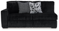 Midnight-Madness 2-Piece Sectional and Oversized Accent Ottoman