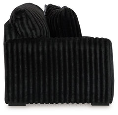 Midnight-Madness 2-Piece Sectional and Oversized Accent Ottoman