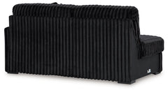 Midnight-Madness 3-Piece Sectional and Oversized Ottoman