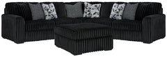 Best Furniture Outlet - Ashley Furniture - Midnight-Madness 3-Piece Sectional and Oversized Ottoman - 3-Piece Sectional and Oversized Ottoman - 98103U7