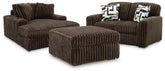 Best Furniture Outlet - Ashley Furniture - Midnight-Madness Loveseat, Oversized Chaise and Ottoman - Loveseat, Oversized Chaise and Ottoman - 98104U3