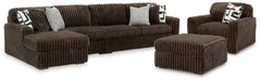 Best Furniture Outlet - Ashley Furniture - Midnight-Madness 3-Piece Sectional, Oversized Chair and Ottoman - 3-Piece Sectional, Oversized Chair and Ottoman - 98104U10
