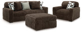 Best Furniture Outlet - Ashley Furniture - Midnight-Madness Sofa, Oversized Chair and Accent Ottoman - Sofa, Oversized Chair and Accent Ottoman - 98104U4