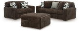 Best Furniture Outlet - Ashley Furniture - Midnight-Madness Sofa, Loveseat and Oversized Accent Ottoman - Sofa, Loveseat and Oversized Accent Ottoman - 98104U2
