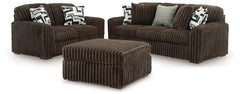 Best Furniture Outlet - Ashley Furniture - Midnight-Madness Sofa, Loveseat and Oversized Accent Ottoman - Sofa, Loveseat and Oversized Accent Ottoman - 98104U2