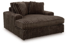 Midnight-Madness Loveseat, Oversized Chaise and Ottoman