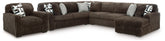 Best Furniture Outlet - Ashley Furniture - Midnight-Madness 4-Piece Sectional and Oversized Chair - 4-Piece Sectional and Oversized Chair - 98104S27