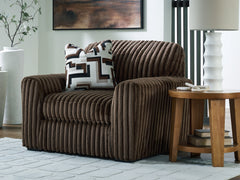 Best Furniture Outlet - Ashley Furniture - Midnight-Madness Living Room - Chair and a Half / Chocolate - 9810423