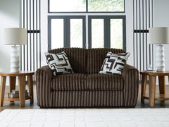 Best Furniture Outlet - Ashley Furniture - Midnight-Madness Living Room - Loveseat / Chocolate - 9810435