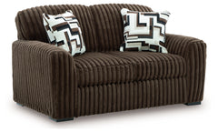Midnight-Madness Sofa, Loveseat and Oversized Accent Ottoman