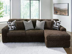 Best Furniture Outlet - Ashley Furniture - Midnight-Madness Sectional - LAF 2-Piece Sectional Sofa with Chaise / Chocolate - 98104S2