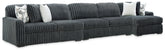 Best Furniture Outlet - Ashley Furniture - Midnight-Madness 3-Piece Sectional with Chaise - 3-Piece Sectional with Chaise - 98105S28