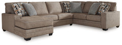 Best Furniture Outlet - Ashley Furniture - Cannonbrook Sectional - LAF 3-Piece Sectional with Chaise / Nutmeg - 98201S2