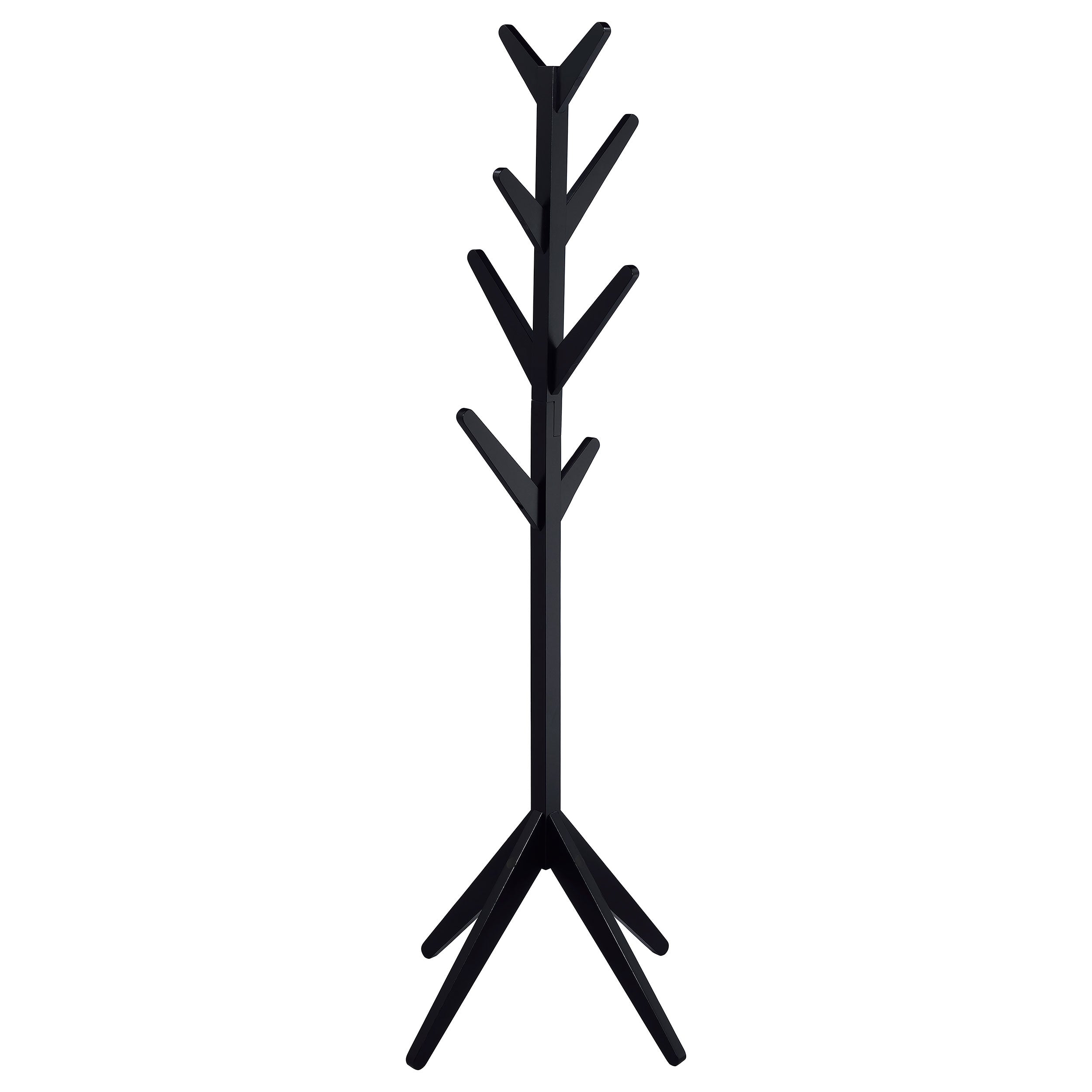 Best Furniture Outlet - Coaster - Margaret Solid Wood Coat Rack Clothing Hanger Black - 983272