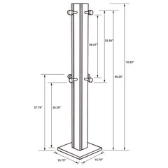 Rikkie Engineered Wood Coat Rack Walnut