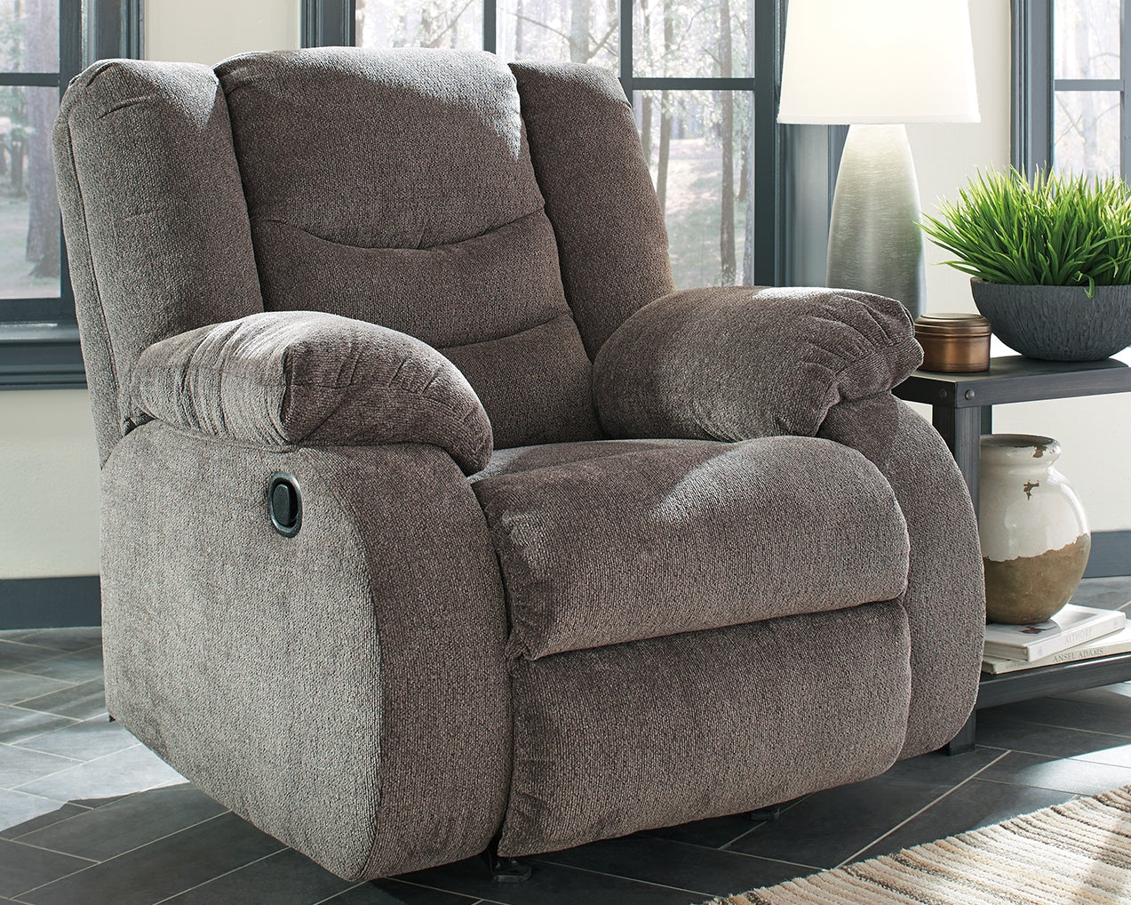 Best Furniture Outlet - Ashley Furniture - Tulen Living Room - Rocker Recliner / Gray - 9860625