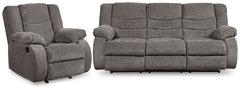 Best Furniture Outlet - Ashley Furniture - Tulen Reclining Sofa and Recliner - Reclining Sofa and Recliner - 98606U2