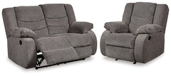 Best Furniture Outlet - Ashley Furniture - Tulen Reclining Loveseat and Recliner - Reclining Loveseat and Recliner - 98606U3