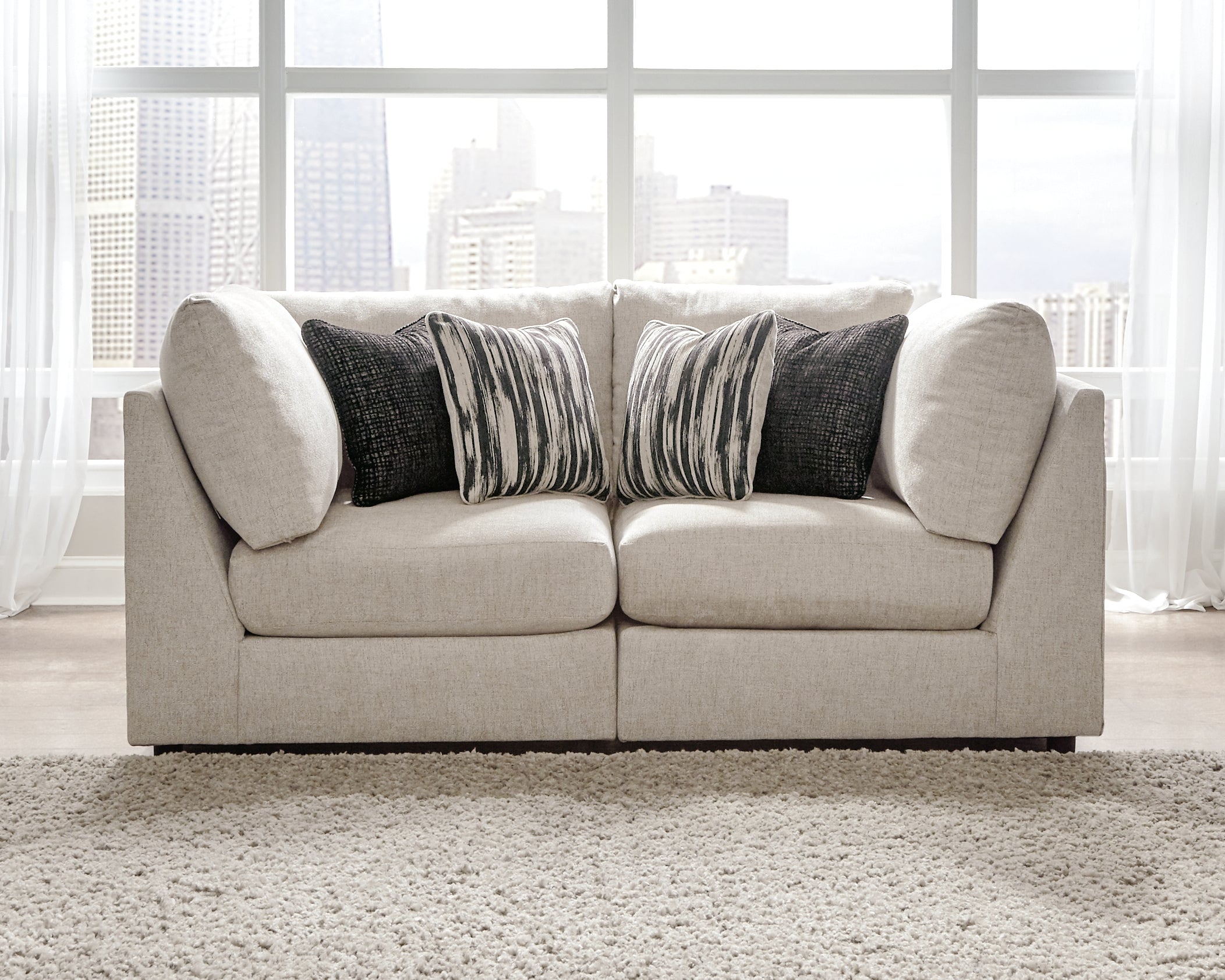 Best Furniture Outlet - Ashley Furniture - Kellway Sectional - 2-Piece Sectional / Bisque - 98707S2