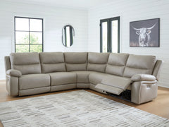 Best Furniture Outlet - Ashley Furniture - Narwhal Place Sectional - 5-Piece Power Reclining Sectional / Pebble - PC99201S8